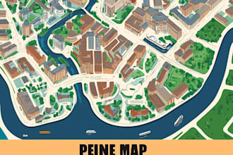 design vector map, city map, site map, travel map, event map design