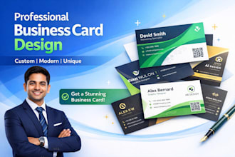 design a professional and modern business card with a qr code
