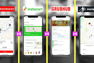 create doordash bot, grubhub bot, zifty bot, instacart bot, and lyft bot