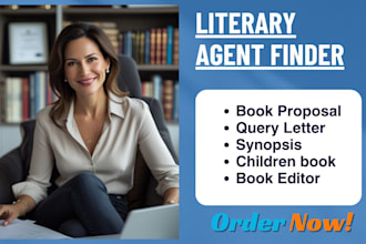 find elite literary agent for movie script screenplay children book fiction book