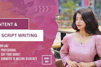 do documentary script writing and content writing