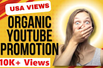 get real 10k youtube views with organic promotion usa audience