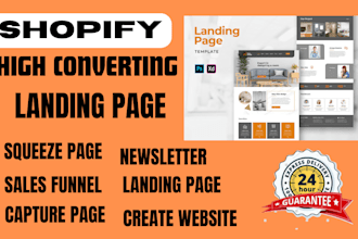 design a highconverting wordpress landing page, squeeze page or saa sales page