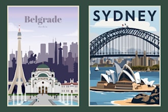 create retro vintage travel poster art deco postcard vintage retro travel poster
