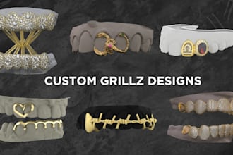 make custom and gem set cad grillz designs