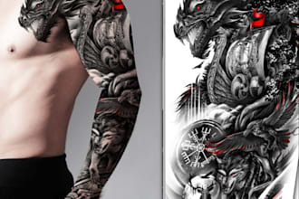 create your custom nordic sleeve logo design for your wishes