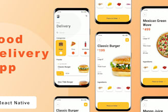 mobile app development, food delivery app, dating, taxi booking, react native