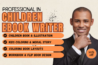 be your children ebook writer, kids story writer, book publishing, flipbook