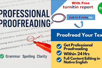 professionally proofread and edit your documents