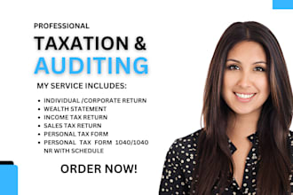 prepare and efile US tax returns for individual and business 1040, 1120, 1065