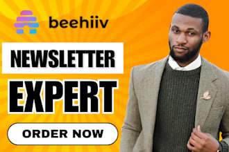 setup beehiiv account do beehiiv newsletter landing page and newsletter design