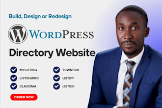 design wordpress directory website, build business directory website