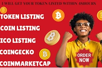 do quick ico, coin, and token listing on coinmarketcap coingecko