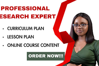 write online course content, curriculum, and lesson plans professionally