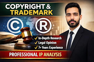 provide copyright and trademark research along with legal opinion