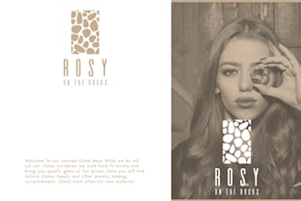 design a geometric custom brown jewelry shop logo for your brand