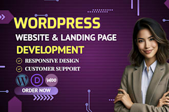 create, design, redesign or update wordpress landing page and website with divi