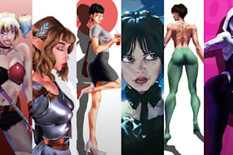draw or design any female character, illustration, portrait