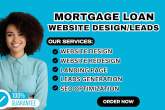 build mortgage website business loan website mortgage leads insurance website