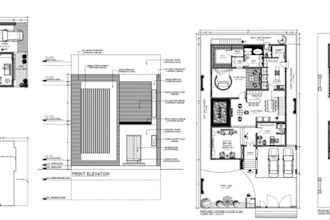 your autocad draftsman 2d elevation framing plan architect 2d plans blueprint