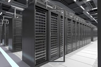 design ai facility, ai data center, server room, medical facility, cyber cafes