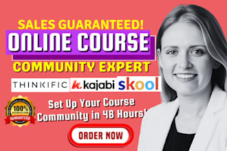 setup skool online community, kajabi online course, membership sales funnel