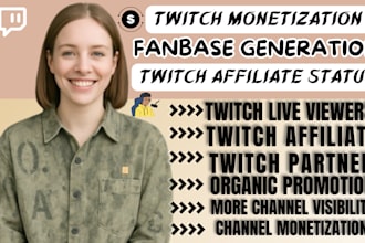 promote twitch to gain live viewers, twitch affiliate and twitch partner kick