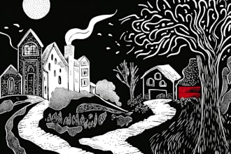create awesome linocut illustration for your brand
