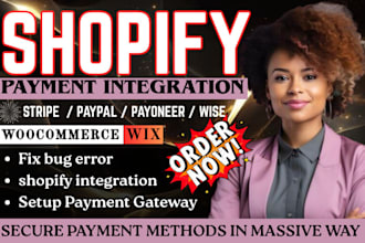 setup verified payment gateway, wise, stripe, paypal for shopify store