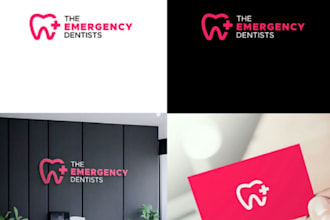 design health, wellness, clinic, medical, dental, or minimal logo