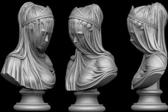 sculpt print ready 3d statue figurine toy 3d bust action figure 3d miniature