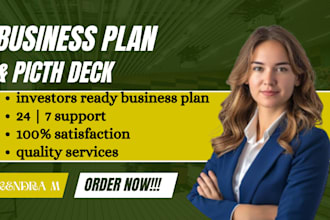 write a business plan with a financial plan for startups, business plan writer
