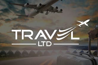 design professional travel, airplane, aerospace, aviation logo
