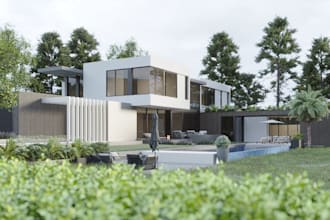 design 3d modeling and rendering for your house,villas or any building,revit,cgi