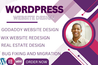 build custom ecommerce wordpress website design divi theme bug fix elementor pro