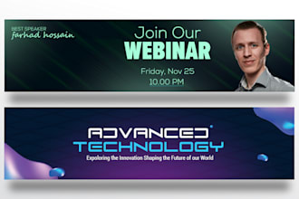 design a professional linkedin banner and cover image