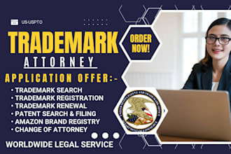 licensed US trademark attorney to file your uspto trademark application amazon