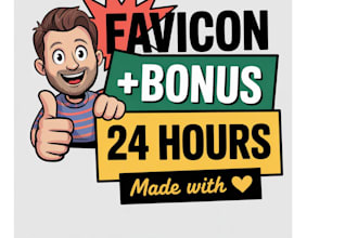 do awesome logo favicon in less than 24h with bonus