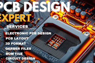 design high quality pcb schematic gerber files and bom in altium or eagle