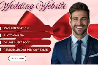 wedding website invitation with rsvp and photography site
