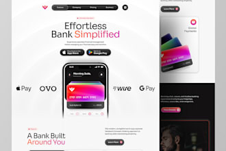 create custom consulting website, fintech next gen, finance website development