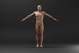game ready 3d metahuman model, 4k texture, asset, ue5 rig for game, animation