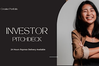 design a professional investor pitch deck for business and startups