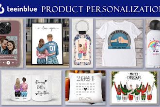 setup teeinblue pod product personalization