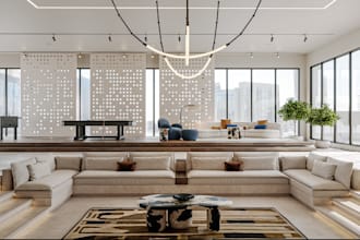 build 3d realistic interior, model cgi apartment, luxury villa,3d house archiviz