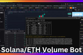 build volume holder pump fun bot, memecoin bot, alarm bot on evm solana ton xrp