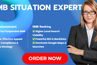reinstate, optimize, and rank your google my business, gmb for local SEO and map