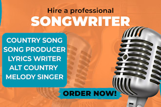 produce country custom song alt country love song  nashville indie male vocalist