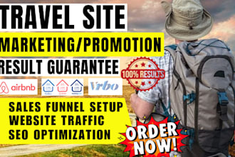 market travel site promotion airbnb listing, solo ads marketing , google ads