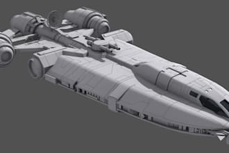 create 3d spaceship model tractor model underwater vehicle for any purpose